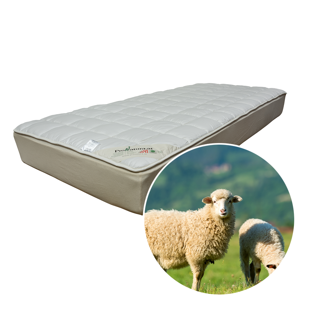 Naturspann Unterbett Schafschurwolle 600g/m²