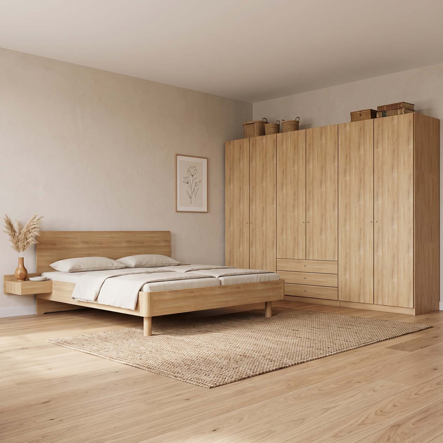 Signum Schwebebett mit Ablage und Rundecke