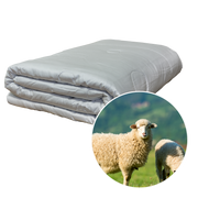 4 Jahreszeiten Decke Schafschurwolle 150+400g/m²