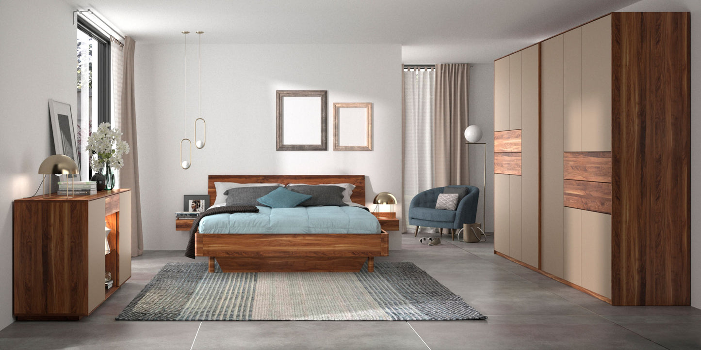 Tenso Schwebebett mit Ablage und Rundecke